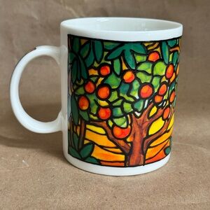 VTG The Museum Shop Tiffany Inspired Orange Tree Coffee/Tea Mug.